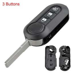 3 Buttons Car Key Remote Control Folding Housing Replacement Key Shell Case Fit for Fiat 500 Panda Punto Bravo