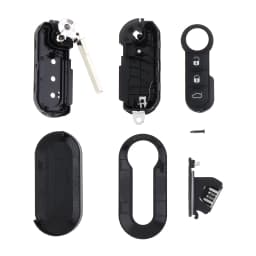 3 Buttons Car Key Remote Control Folding Housing Replacement Key Shell Case Fit for Fiat 500 Panda Punto Bravo