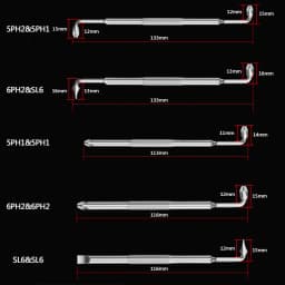 BROPPE Z-Type Screwdriver L-Shaped 90-Degree Right-Angle Elbow Bend Phillips/Slotted With Magnetic Short Screwdriver