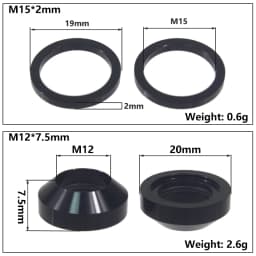 Bicycle Thru Axle Washer M12x1mm/2mm/3mm/4mm Axle Washers M12 Washer Hubs Tube Shaft Skewers Washers Flat/Conical Washer