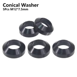Bicycle Thru Axle Washer M12x1mm/2mm/3mm/4mm Axle Washers M12 Washer Hubs Tube Shaft Skewers Washers Flat/Conical Washer