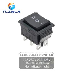 1PCS KCD4 Rocker Switch ON-OFF 2 Position 4 / 6Pins with Light  Power Switch 2 Position 16A 250VAC/ 20A 125VAC Ship Type Switch