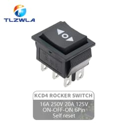 1PCS KCD4 Rocker Switch ON-OFF 2 Position 4 / 6Pins with Light  Power Switch 2 Position 16A 250VAC/ 20A 125VAC Ship Type Switch