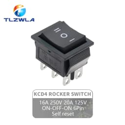 1PCS KCD4 Rocker Switch ON-OFF 2 Position 4 / 6Pins with Light  Power Switch 2 Position 16A 250VAC/ 20A 125VAC Ship Type Switch