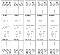 GEYA GR8-116 Intermediate Relay Auxiliary Relay AC DC 12V 24V 48V 110V 230V Switch Relay 16A ROHS Approval