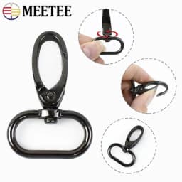 Meetee 10Pc 16-38mm Bag Strap Hook Buckle Metal Swivel Lobster Clasp DIY Webbing Snap Hooks Carabiner Keychain Buckles Accessory