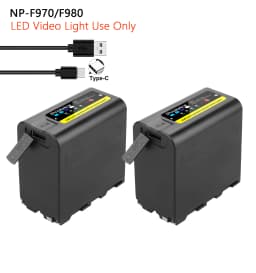 Probty 10800mAh NP-F980 NP-F970 NPF960 NP F970 Battery with USB Charge Output For Sony PLM-100 CCD-TRV35 MVC-FD91 MC1500C