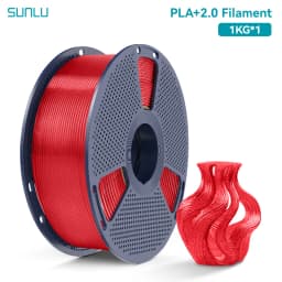 SUNLU PLA + 2.0 1.75mm 1KG,Ultra-Tough (19.8KJ/m² Impact),2-3X Stronger,Fast Printing 300mm/s,High Speed 3D Printer Filament