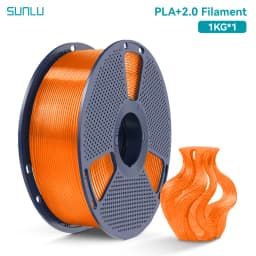 SUNLU PLA + 2.0 1.75mm 1KG,Ultra-Tough (19.8KJ/m² Impact),2-3X Stronger,Fast Printing 300mm/s,High Speed 3D Printer Filament