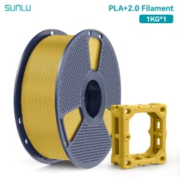 SUNLU PLA + 2.0 1.75mm 1KG,Ultra-Tough (19.8KJ/m² Impact),2-3X Stronger,Fast Printing 300mm/s,High Speed 3D Printer Filament