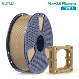 SUNLU PLA + 2.0 1.75mm 1KG,Ultra-Tough (19.8KJ/m² Impact),2-3X Stronger,Fast Printing 300mm/s,High Speed 3D Printer Filament