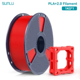 SUNLU PLA + 2.0 1.75mm 1KG,Ultra-Tough (19.8KJ/m² Impact),2-3X Stronger,Fast Printing 300mm/s,High Speed 3D Printer Filament