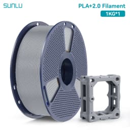SUNLU PLA + 2.0 1.75mm 1KG,Ultra-Tough (19.8KJ/m² Impact),2-3X Stronger,Fast Printing 300mm/s,High Speed 3D Printer Filament