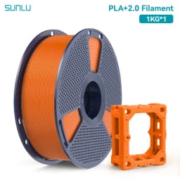 SUNLU PLA + 2.0 1.75mm 1KG,Ultra-Tough (19.8KJ/m² Impact),2-3X Stronger,Fast Printing 300mm/s,High Speed 3D Printer Filament