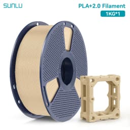 SUNLU PLA + 2.0 1.75mm 1KG,Ultra-Tough (19.8KJ/m² Impact),2-3X Stronger,Fast Printing 300mm/s,High Speed 3D Printer Filament