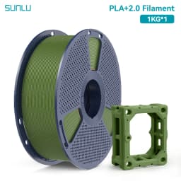 SUNLU PLA + 2.0 1.75mm 1KG,Ultra-Tough (19.8KJ/m² Impact),2-3X Stronger,Fast Printing 300mm/s,High Speed 3D Printer Filament