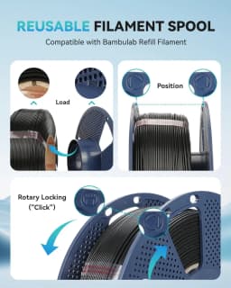 SUNLU PLA + 2.0 1.75mm 1KG,Ultra-Tough (19.8KJ/m² Impact),2-3X Stronger,Fast Printing 300mm/s,High Speed 3D Printer Filament