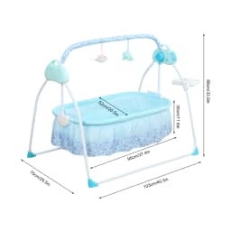 Baby Swing Electric Rocker with 12 Songs Bluetooth USB 5 Swing Speeds for Infant Toddler Bedtime Soothing Without Battery