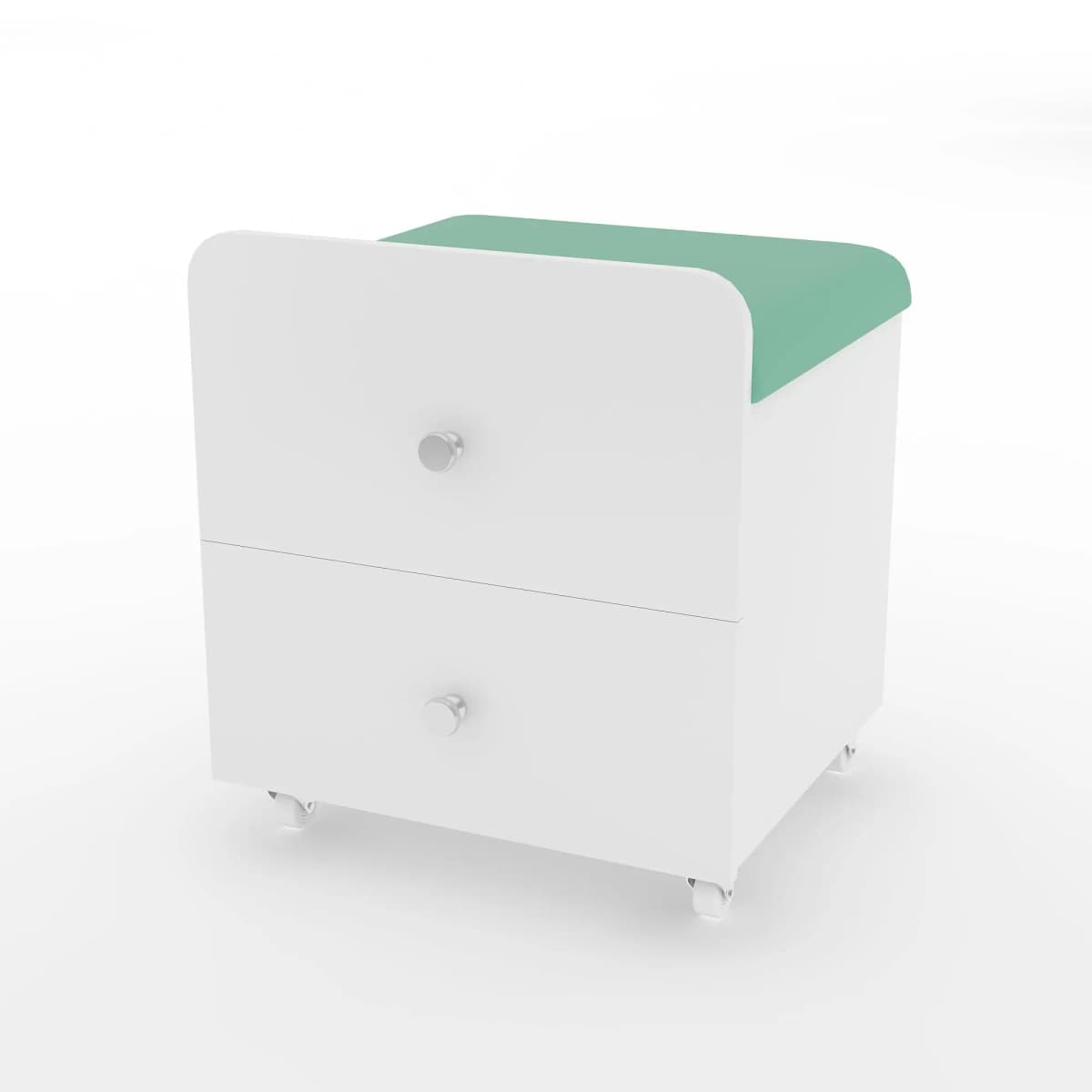 Vanity Stool Chair with Storage, Square Makeup Vanity Stool Side Table with Storage Drawer, Padded Seat for Bedroom, Living Room