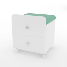 Vanity Stool Chair with Storage, Square Makeup Vanity Stool Side Table with Storage Drawer, Padded Seat for Bedroom, Living Room