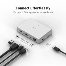 GL.iNet Comet PoE GL-RM1PE Remote KVM Control Over Internet - PoE/Type - C Dual Power Option 4K@30Hz,32GB EMMC Tailscale Support for PC Server Remote Access Power Management Adapted KVM Switches