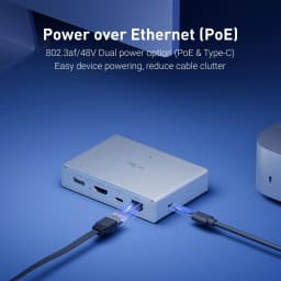 GL.iNet Comet PoE GL-RM1PE Remote KVM Control Over Internet - PoE/Type - C Dual Power Option 4K@30Hz,32GB EMMC Tailscale Support for PC Server Remote Access Power Management Adapted KVM Switches