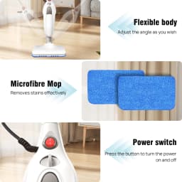 Electric Steam Mop With 400ml Water Tank,Fast Heating, High Steam Output, Cleans All Types Of Floors And Windows, Carpets