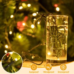 250LED 25M Christmas Fairy String Lights with Remote 8 Lighting Modes 4 Brightness 3 Timer Waterproof For Indoor Outdoor Holiday Decor