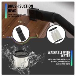 BRIEFNESS Powerful Wet/Dry Vac 3-in-1, 15L Blower & Dust Extractor with Washable HEPA Filter for Car & Workshop Cleaning