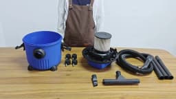 BRIEFNESS Powerful Wet/Dry Vac 3-in-1, 15L Blower & Dust Extractor with Washable HEPA Filter for Car & Workshop Cleaning
