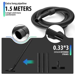 BRIEFNESS Powerful Wet/Dry Vac 3-in-1, 15L Blower & Dust Extractor with Washable HEPA Filter for Car & Workshop Cleaning