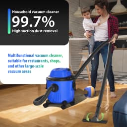 BRIEFNESS Powerful Wet/Dry Vac 3-in-1, 15L Blower & Dust Extractor with Washable HEPA Filter for Car & Workshop Cleaning