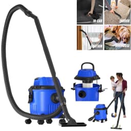 BRIEFNESS Powerful Wet/Dry Vac 3-in-1, 15L Blower & Dust Extractor with Washable HEPA Filter for Car & Workshop Cleaning