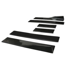 Car Front Bumper Lip Splitter Spoiler Side Skirts Kit Bumper Lip Wrap Splitter Auto Air Dams Replacement For Most Vehicle Sedans
