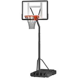 HOMCOM Basketball Hoop Freestanding 255-305cm Height Adjustable Stand w/ Wheels