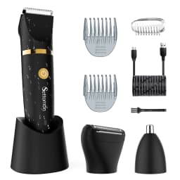 Solimpia Professional Hair Clipper Man's 1500mAh Cordless Barber Trimmer with LCD Display Stainless Steel Blade USB Rechargeable