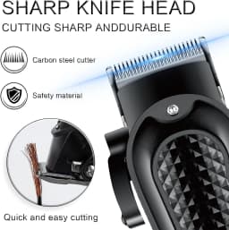 Solimpia Professional Hair Clipper Man's 1500mAh Cordless Barber Trimmer with LCD Display Stainless Steel Blade USB Rechargeable