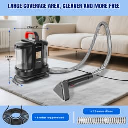 BRIEFNESS Portable Carpet Cleaner Dual Tank Spot Cleaner for Car Seat Pet Stain Upholstery Corded Washer for Sofa Mattress Rug