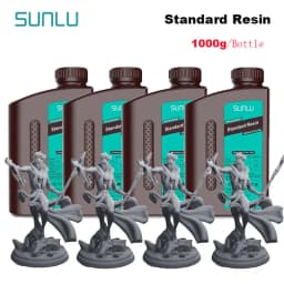 SUNLU 4KG ABS-Like/ Standard / Water-Wash 3D Resin 405nm UV Resin For Most SLA/DLP/LCD 3D Printer Material UV Sensitive 1kg