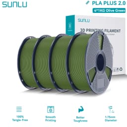 SUNLU PLA PLUS 2.0 3D Filament 1.75mm Stronger Robust Multicolor Upgrade Pla High Speed Printing Filament for Most FDM Printer
