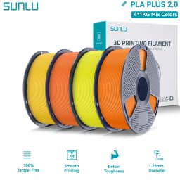 SUNLU PLA PLUS 2.0 3D Filament 1.75mm Stronger Robust Multicolor Upgrade Pla High Speed Printing Filament for Most FDM Printer