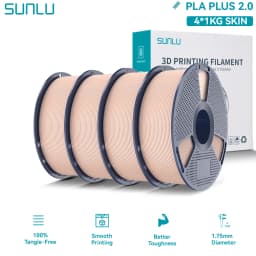SUNLU PLA PLUS 2.0 3D Filament 1.75mm Stronger Robust Multicolor Upgrade Pla High Speed Printing Filament for Most FDM Printer