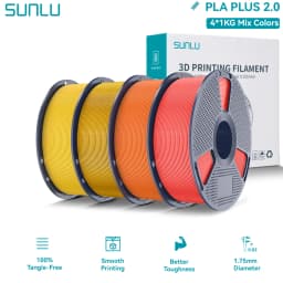 SUNLU PLA PLUS 2.0 3D Filament 1.75mm Stronger Robust Multicolor Upgrade Pla High Speed Printing Filament for Most FDM Printer