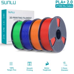 SUNLU PLA PLUS 2.0 3D Filament 1.75mm Stronger Robust Multicolor Upgrade Pla High Speed Printing Filament for Most FDM Printer
