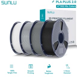 SUNLU PLA PLUS 2.0 3D Filament 1.75mm Stronger Robust Multicolor Upgrade Pla High Speed Printing Filament for Most FDM Printer