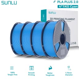 SUNLU PLA PLUS 2.0 3D Filament 1.75mm Stronger Robust Multicolor Upgrade Pla High Speed Printing Filament for Most FDM Printer