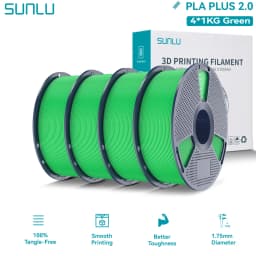 SUNLU PLA PLUS 2.0 3D Filament 1.75mm Stronger Robust Multicolor Upgrade Pla High Speed Printing Filament for Most FDM Printer
