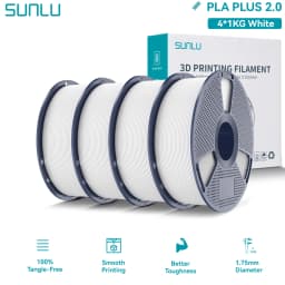 SUNLU PLA PLUS 2.0 3D Filament 1.75mm Stronger Robust Multicolor Upgrade Pla High Speed Printing Filament for Most FDM Printer