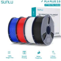 SUNLU PLA PLUS 2.0 3D Filament 1.75mm Stronger Robust Multicolor Upgrade Pla High Speed Printing Filament for Most FDM Printer