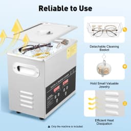 3.2L Ultrasonic Cleaner Stainless Steel Ultrasonic Cleaning Machine Glasses Jewelry Washing Tool TH-20A Ultrasonic Washing Bath